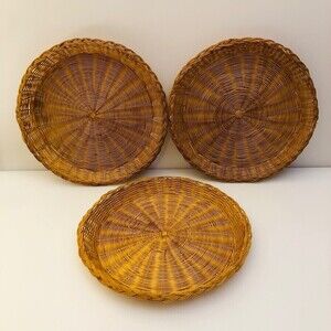 Country Primitive Beachy Boho Vintage Wall Basket Decor
